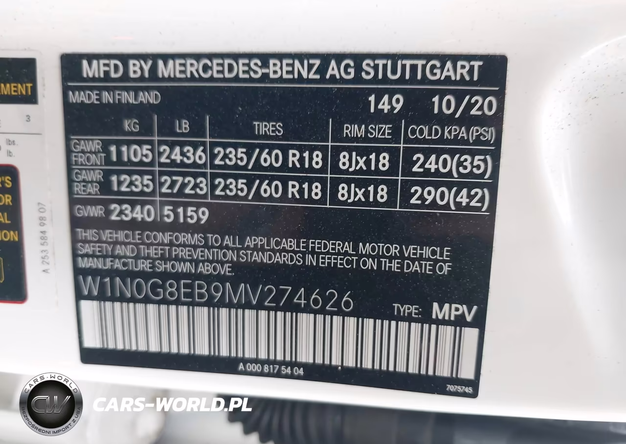 2021 Mercedes-Benz Glc 300 4Matic Suv VIN:W1N0G8EB9MV274626 - 9