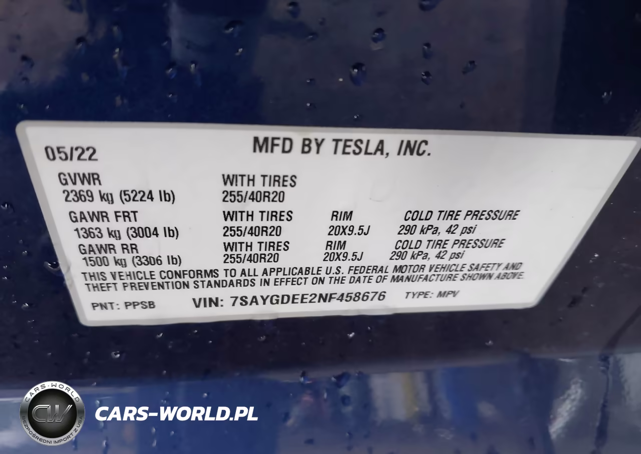 2022 Tesla Model Y Long Range Dual Motor All-Wheel Drive VIN:7SAYGDEE2NF458676 - 9