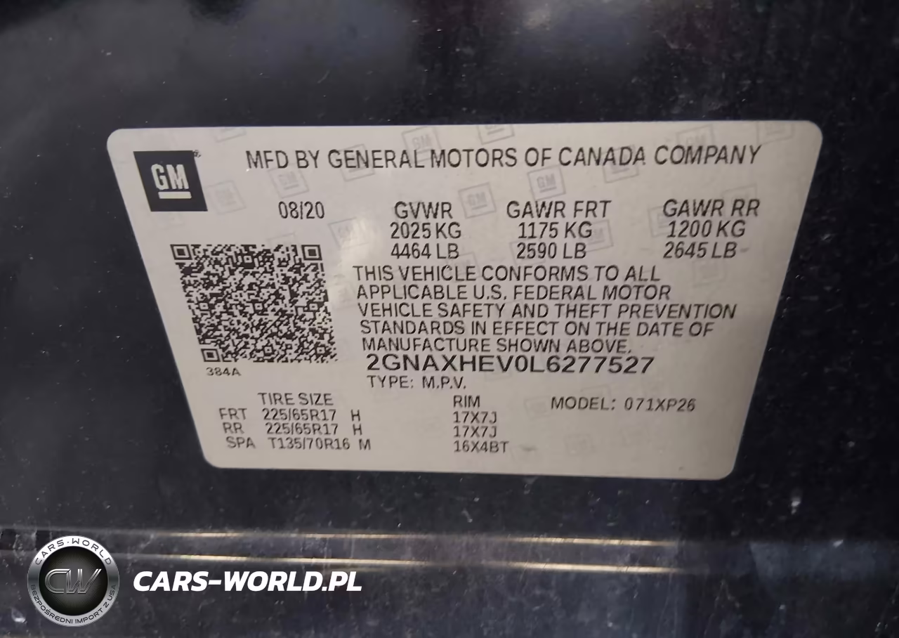 2020 Chevrolet Equinox Fwd Ls VIN:2GNAXHEV0L6277527 - 9