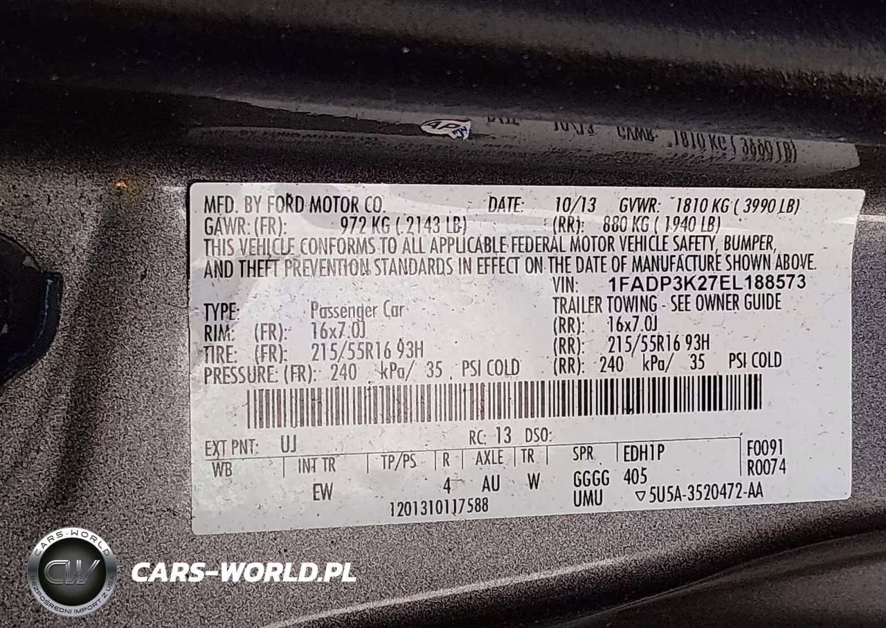 2014 Ford Focus Se VIN:1FADP3K27EL188573 - 9