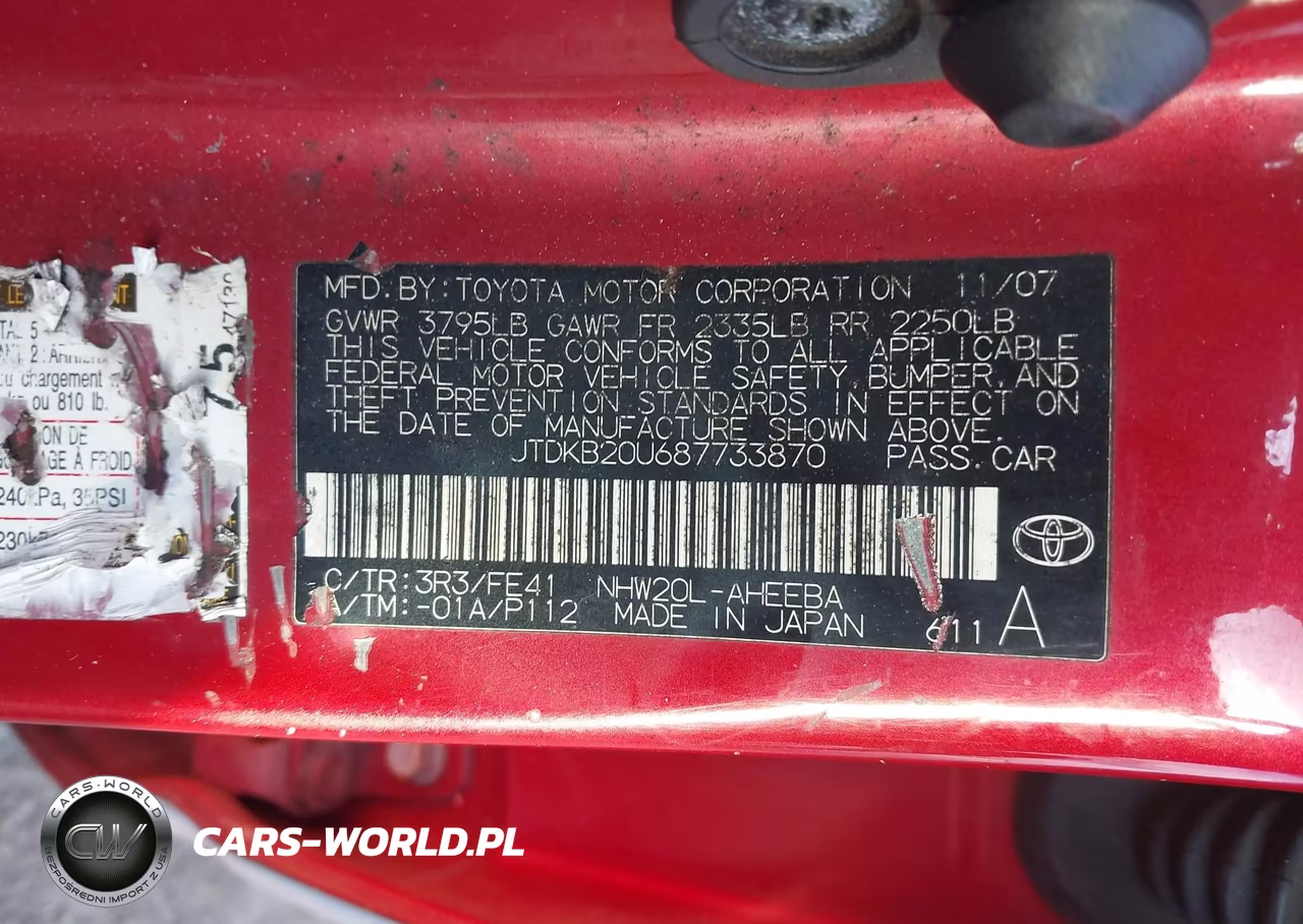 2008 Toyota Prius VIN:JTDKB20U687733870 - 9