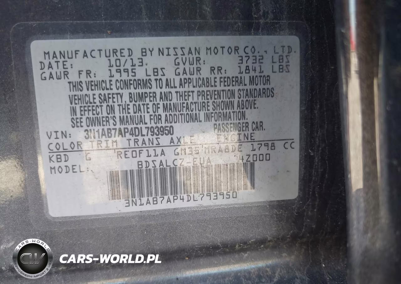 2013 Nissan Sentra S VIN:3N1AB7AP4DL793950 - 9