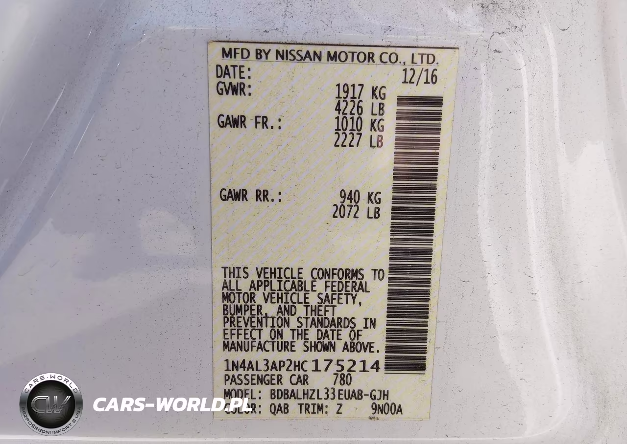 2017 Nissan Altima 2.5 Sr VIN:1N4AL3AP2HC175214 - 9