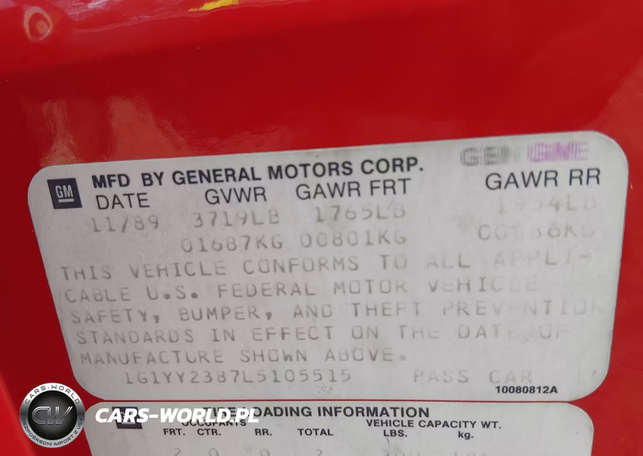 1990 Chevrolet Corvette VIN:1G1YY2387L5105515 - 9