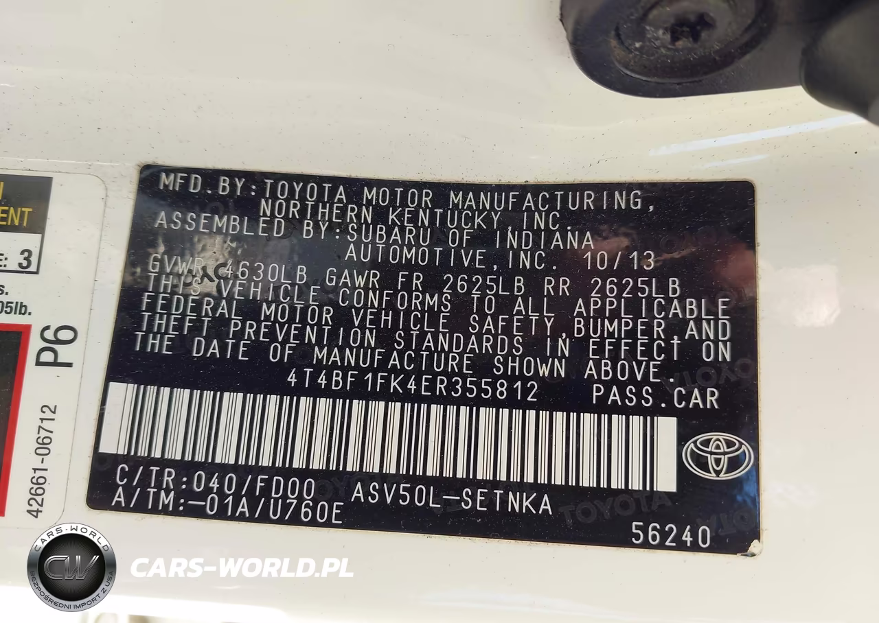 2014 Toyota Camry Le VIN:4T4BF1FK4ER355812 - 9