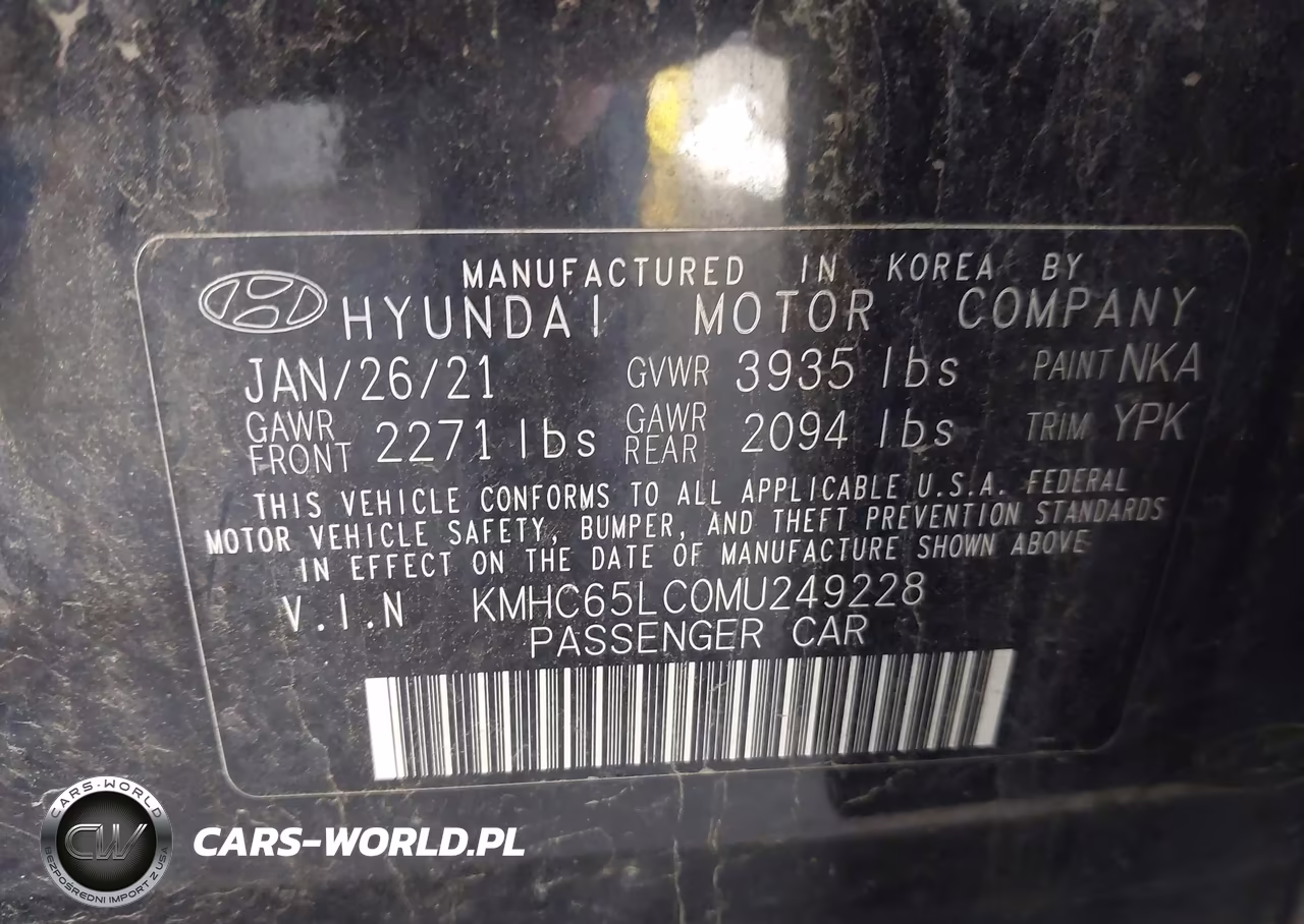 2021 Hyundai Ioniq Hybrid Blue VIN:KMHC65LC0MU249228 - 9