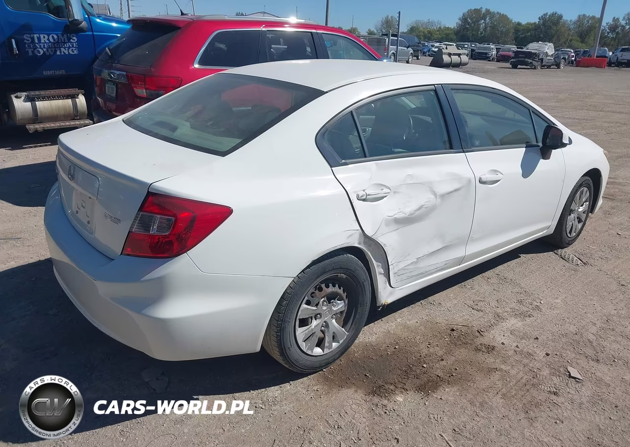 2012 Honda Civic Lx VIN:19XFB2F51CE037296 - 4