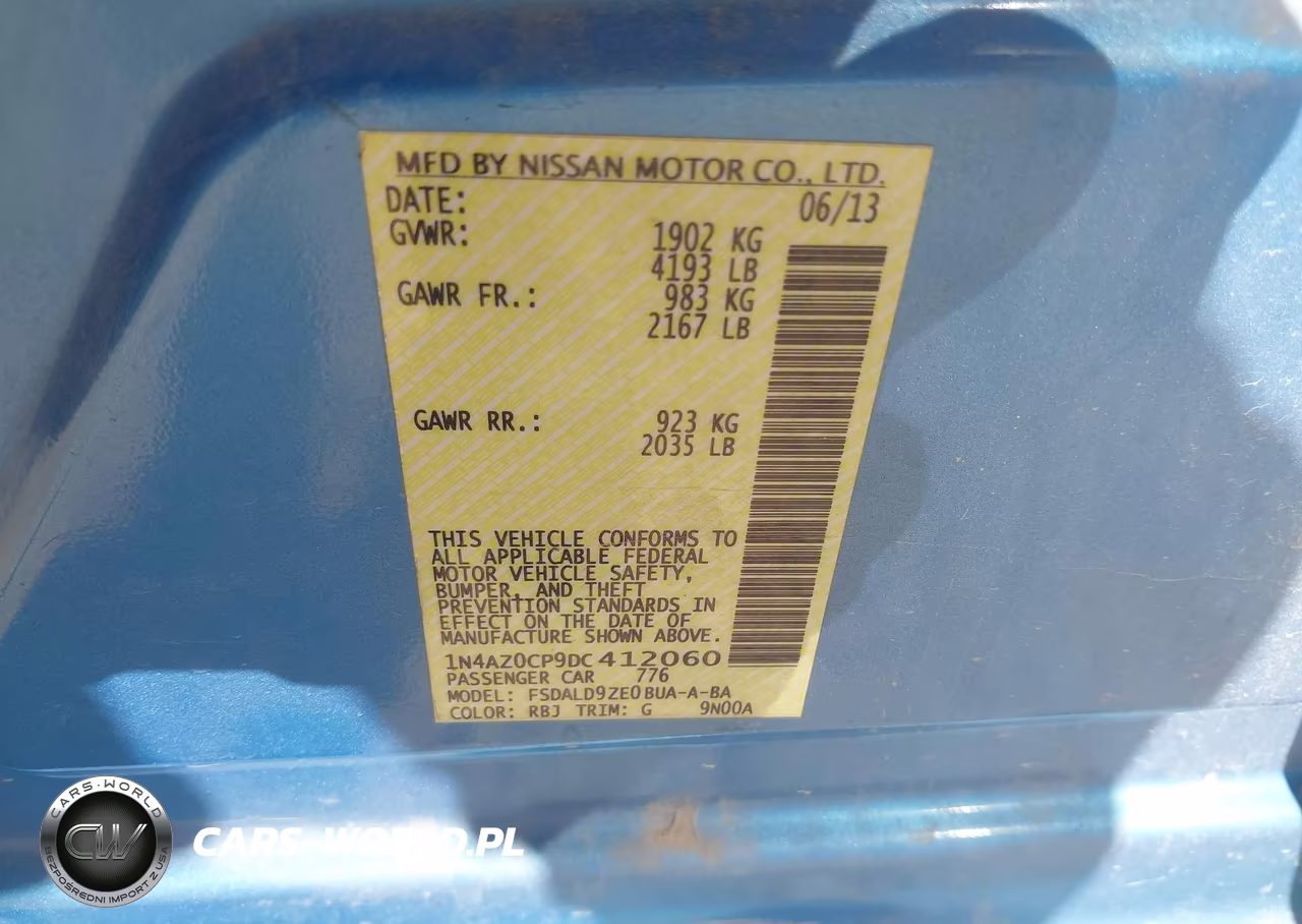 2013 Nissan Leaf Sv VIN:1N4AZ0CP9DC412060 - 9
