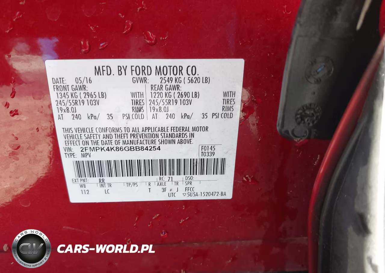 2016 Ford Edge Titanium VIN:2FMPK4K86GBB84254 - 9
