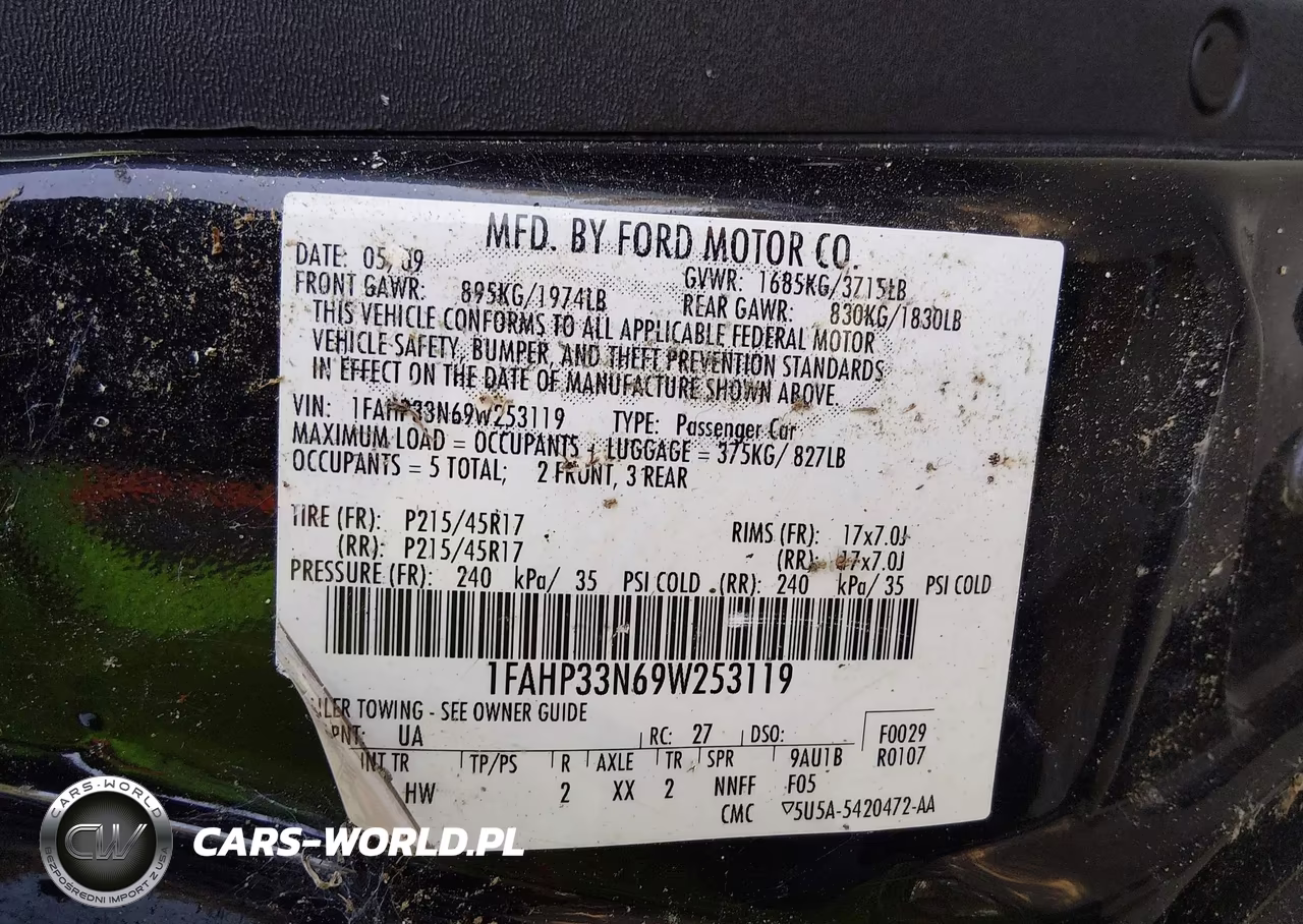 2009 Ford Focus Ses VIN:1FAHP33N69W253119 - 9