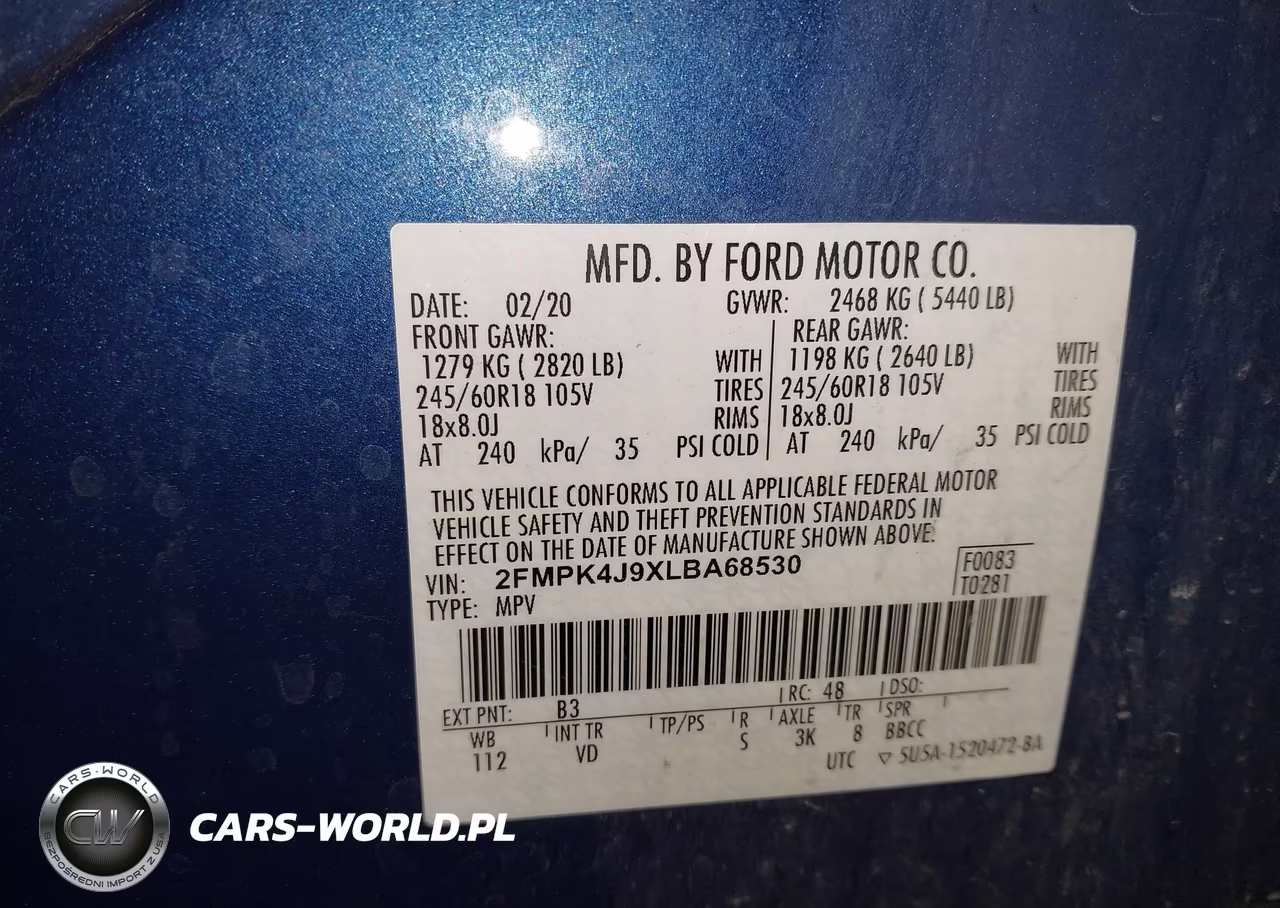 2020 Ford Edge Sel VIN:2FMPK4J9XLBA68530 - 9