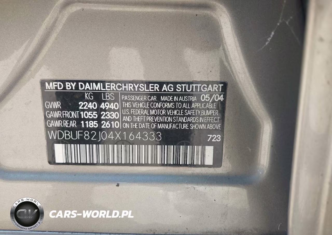 2004 Mercedes-Benz E 320 4Matic VIN:WDBUF82J04X164333 - 8