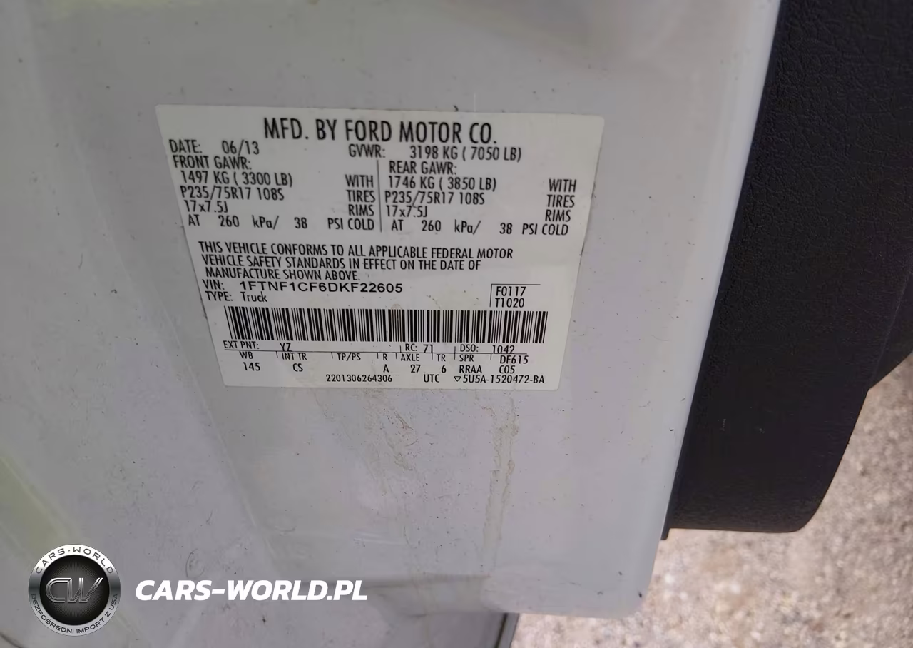 2013 Ford F-150 Xl VIN:1FTNF1CF6DKF22605 - 9