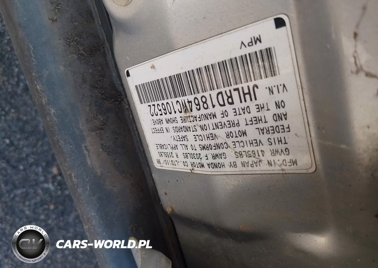 1998 Honda Cr-V Ex VIN:JHLRD1864WC106522 - 9