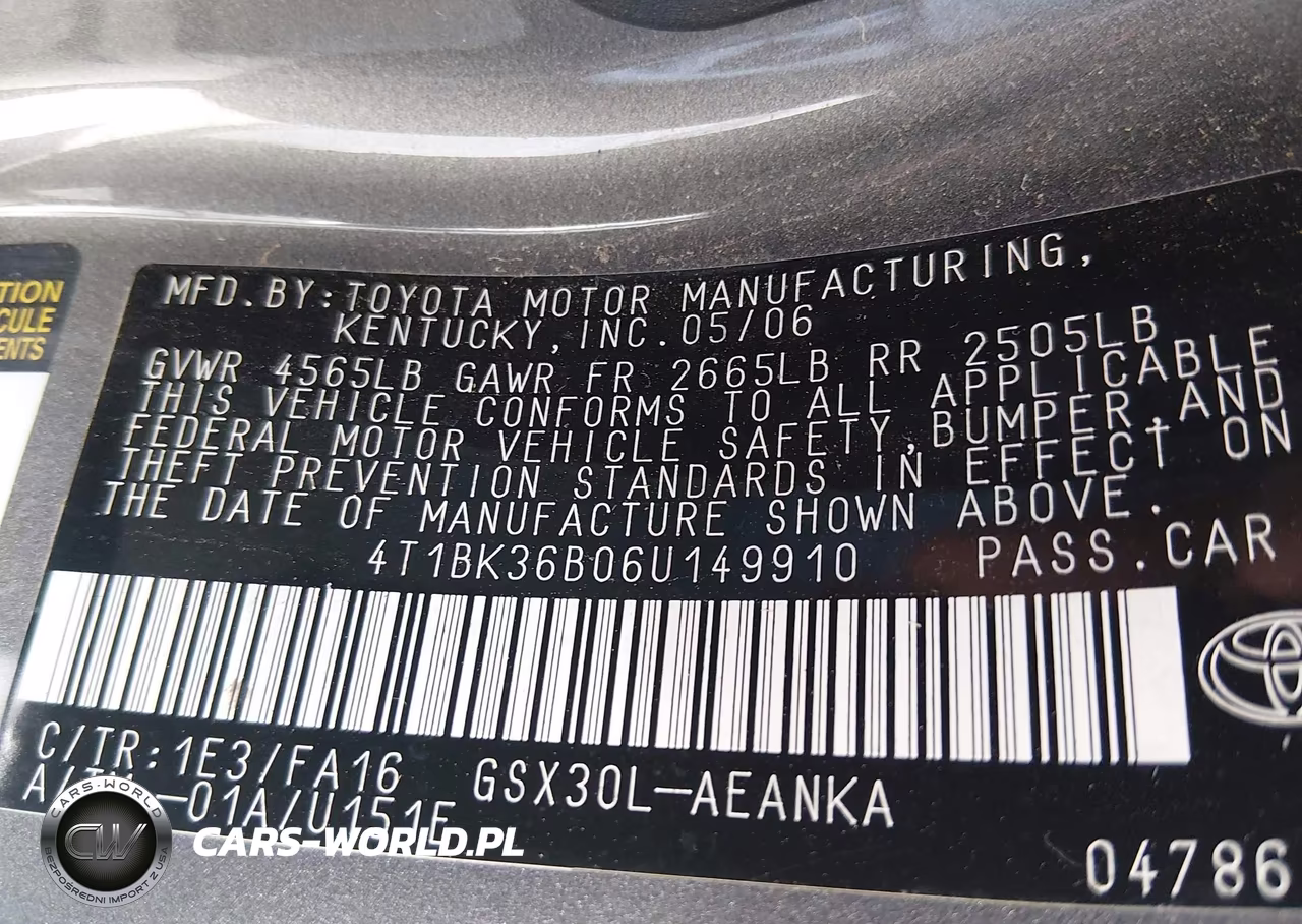 2006 Toyota Avalon Xl VIN:4T1BK36B06U149910 - 9