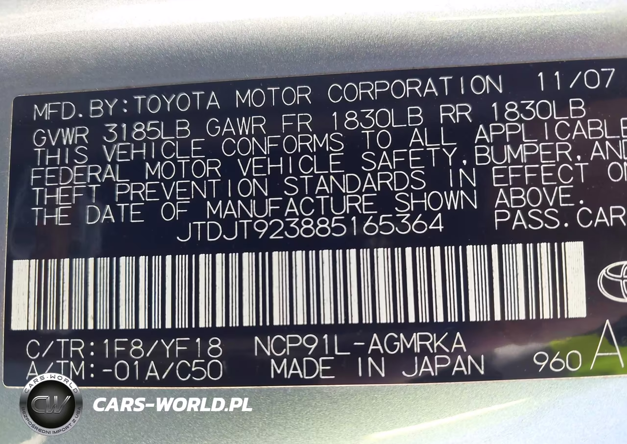 2008 Toyota Yaris S VIN:JTDJT923885165364 - 9