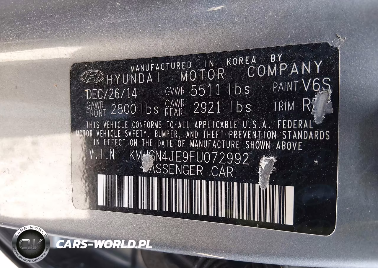 2015 Hyundai Genesis 3.8 VIN:KMHGN4JE9FU072992 - 9