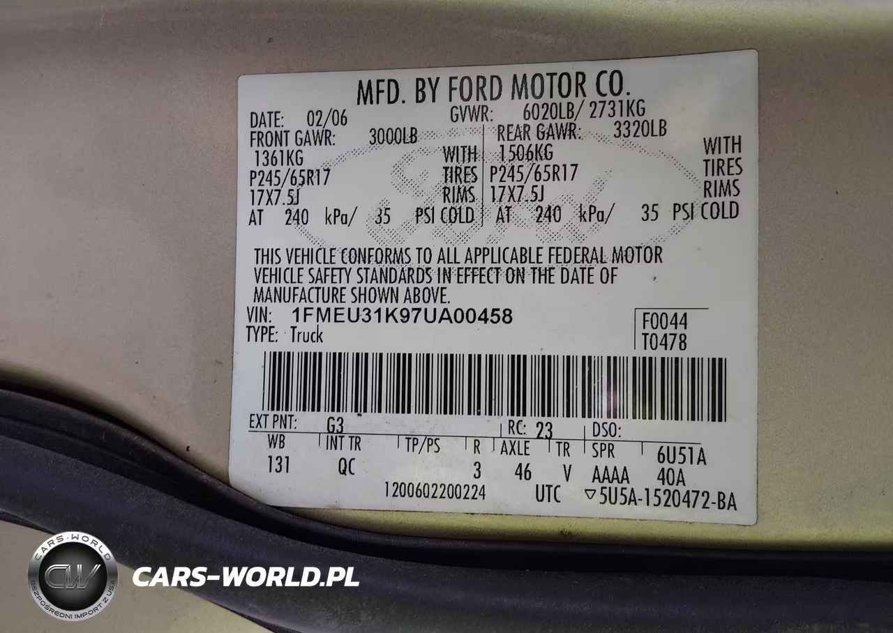2007 Ford Explorer Sport Trac Xlt VIN:1FMEU31K97UA00458 - 9