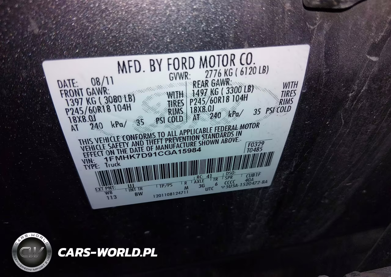 2012 Ford Explorer Xlt VIN:1FMHK7D91CGA15984 - 9