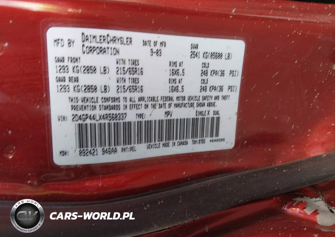 2004 Dodge Grand Caravan Sxt VIN:2D4GP44LX4R560337 - 9