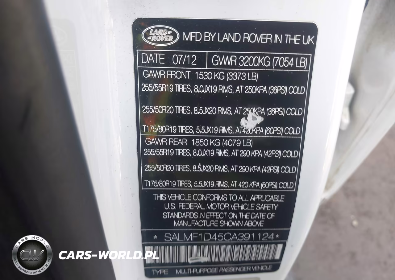 2012 Land Rover Range Rover Hse Lux VIN:SALMF1D45CA391124 - 9