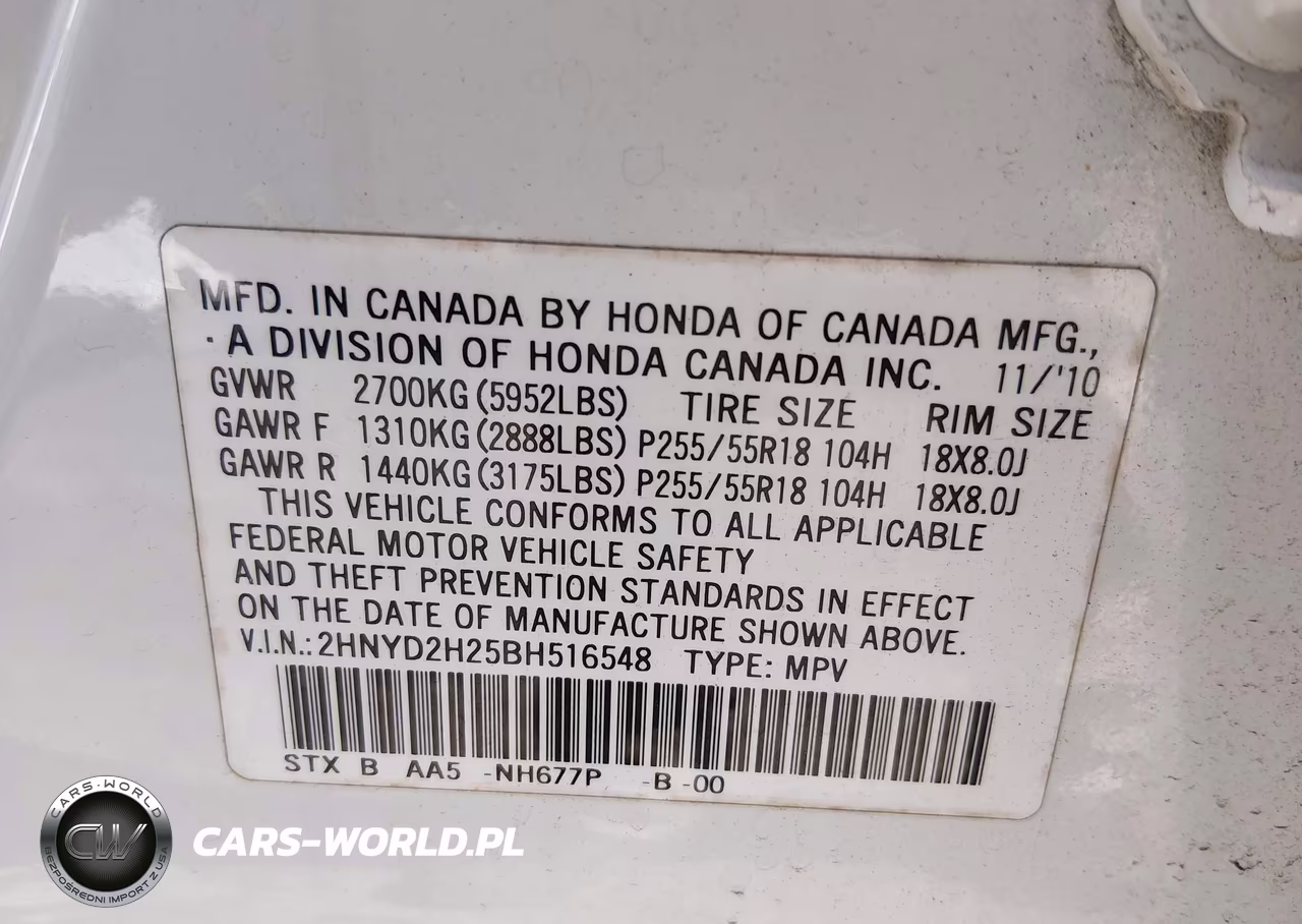 2011 Acura Mdx VIN:2HNYD2H25BH516548 - 9