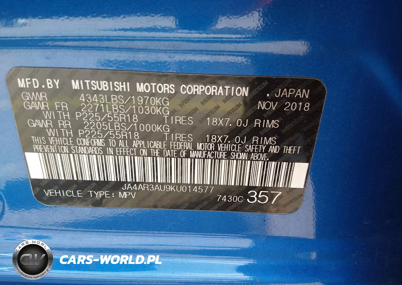 2019 Mitsubishi Outlander Sport 2.0 Le VIN:JA4AR3AU9KU014577 - 9