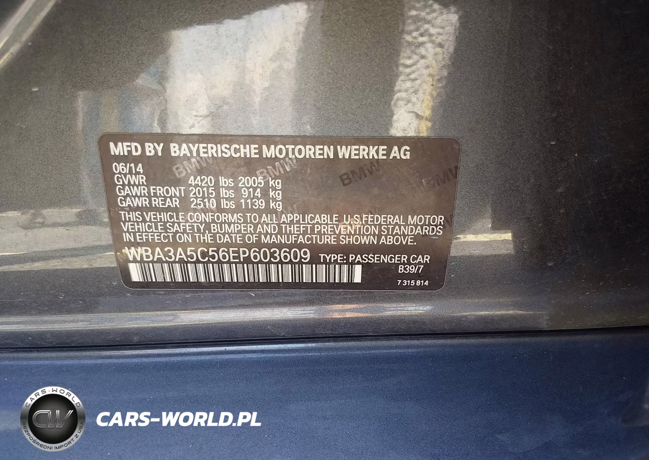 2014 BMW 328I VIN:WBA3A5C56EP603609 - 9