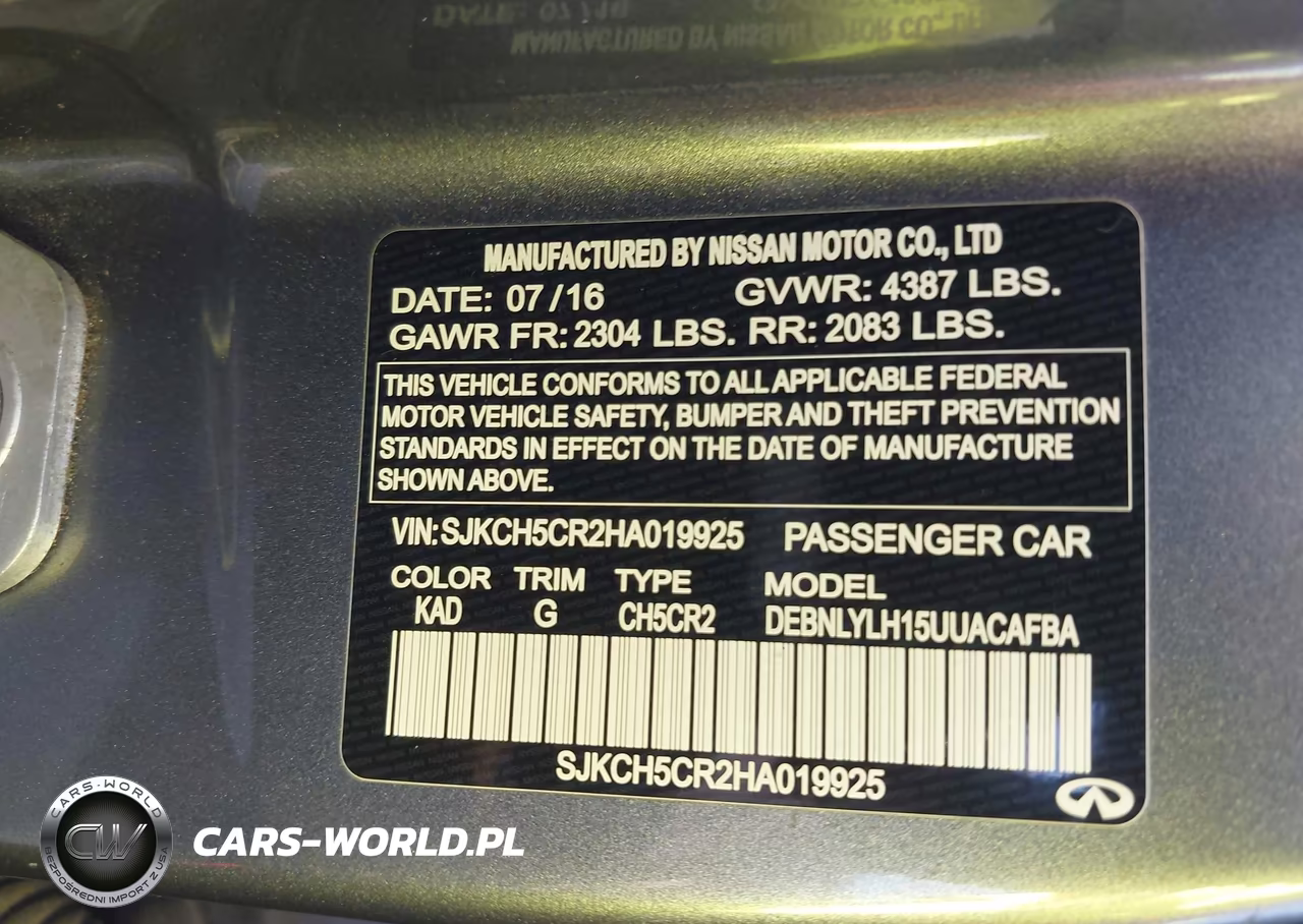 2017 Infiniti Qx30 Premium VIN:SJKCH5CR2HA019925 - 9