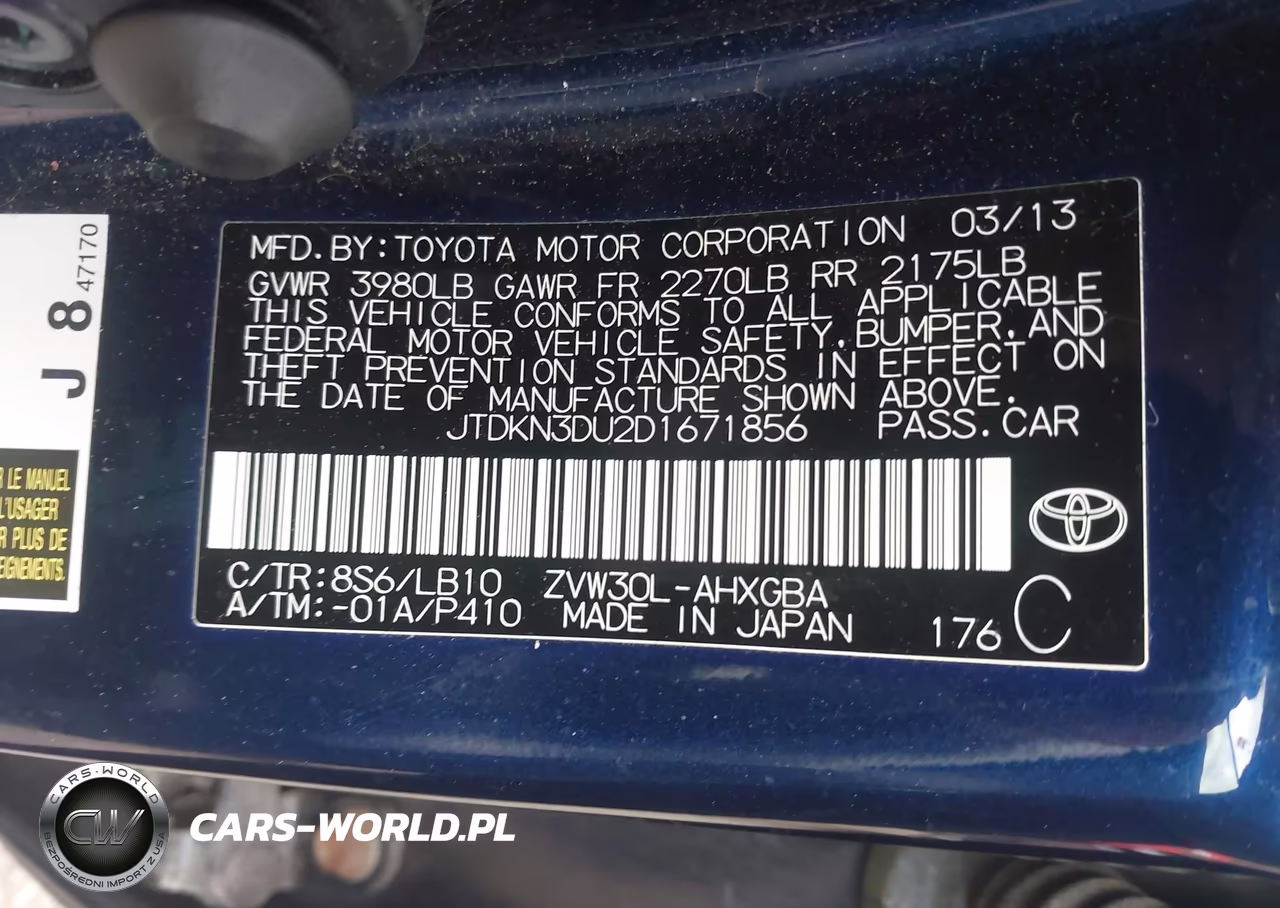 2013 Toyota Prius Four VIN:JTDKN3DU2D1671856 - 9