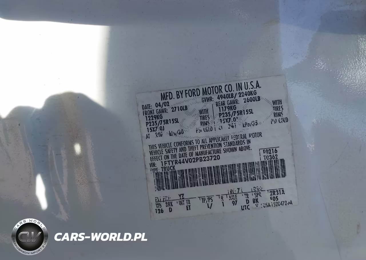 2002 Ford Ranger Edge-Tremor-Xlt VIN:1FTYR44V02PB23720 - 9