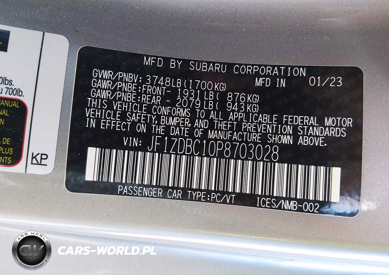 2023 Subaru Brz Premium VIN:JF1ZDBC10P8703028 - 9