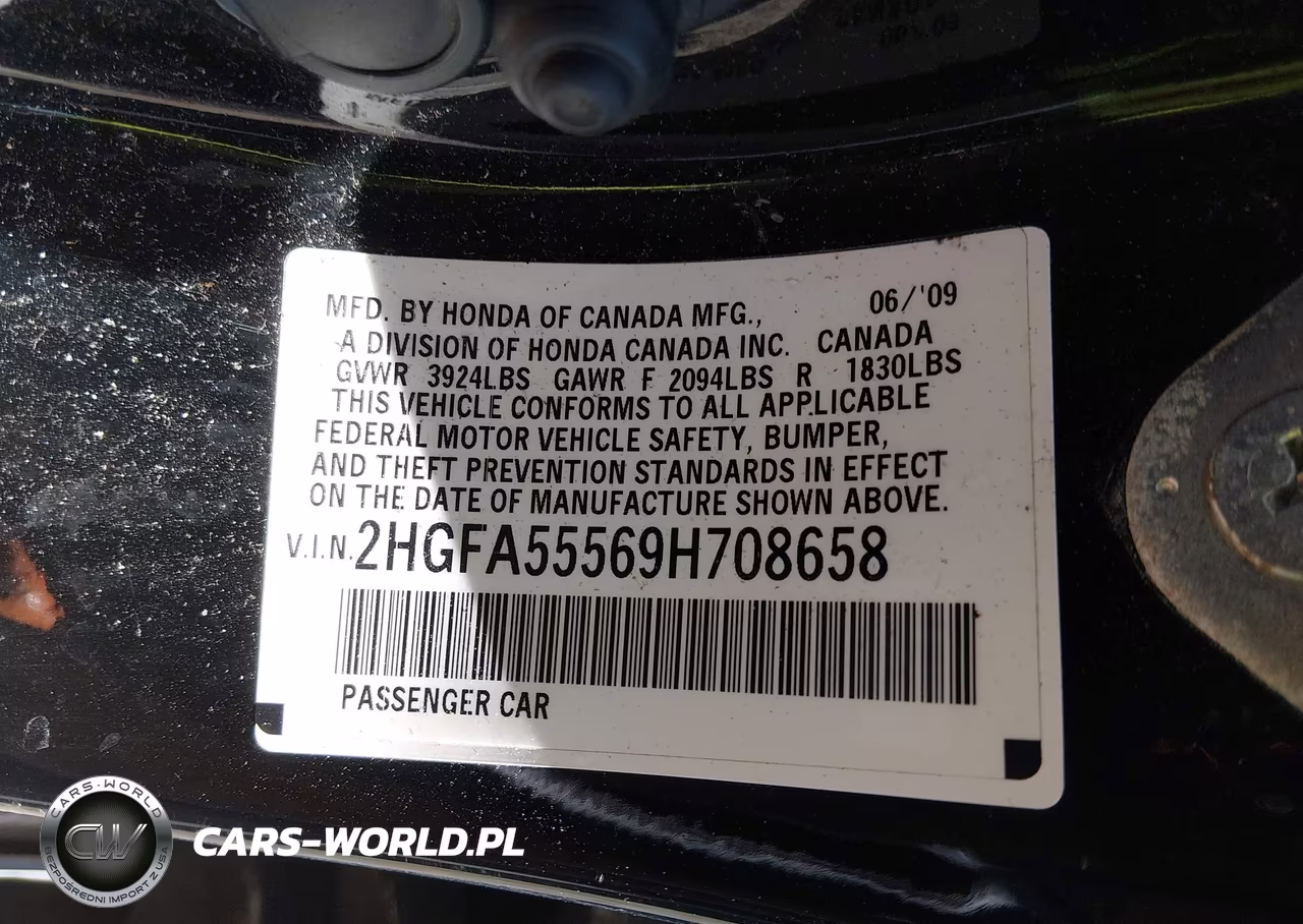 2009 Honda Civic Si VIN:2HGFA55569H708658 - 9
