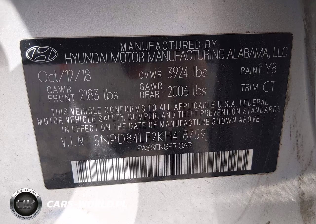 2019 Hyundai Elantra Sel VIN:5NPD84LF2KH418759 - 9
