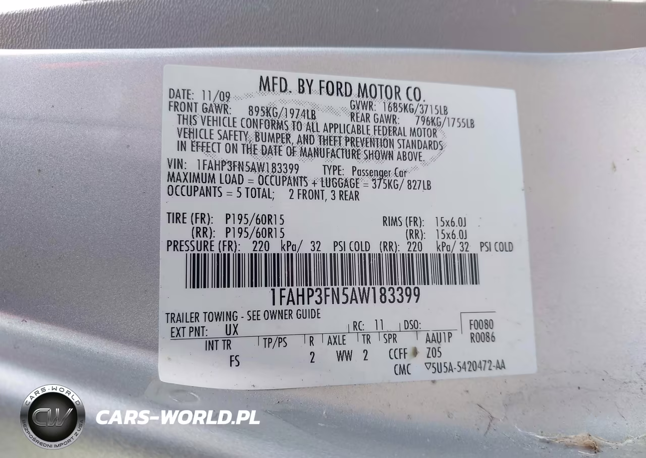 2010 Ford Focus Se VIN:1FAHP3FN5AW183399 - 9