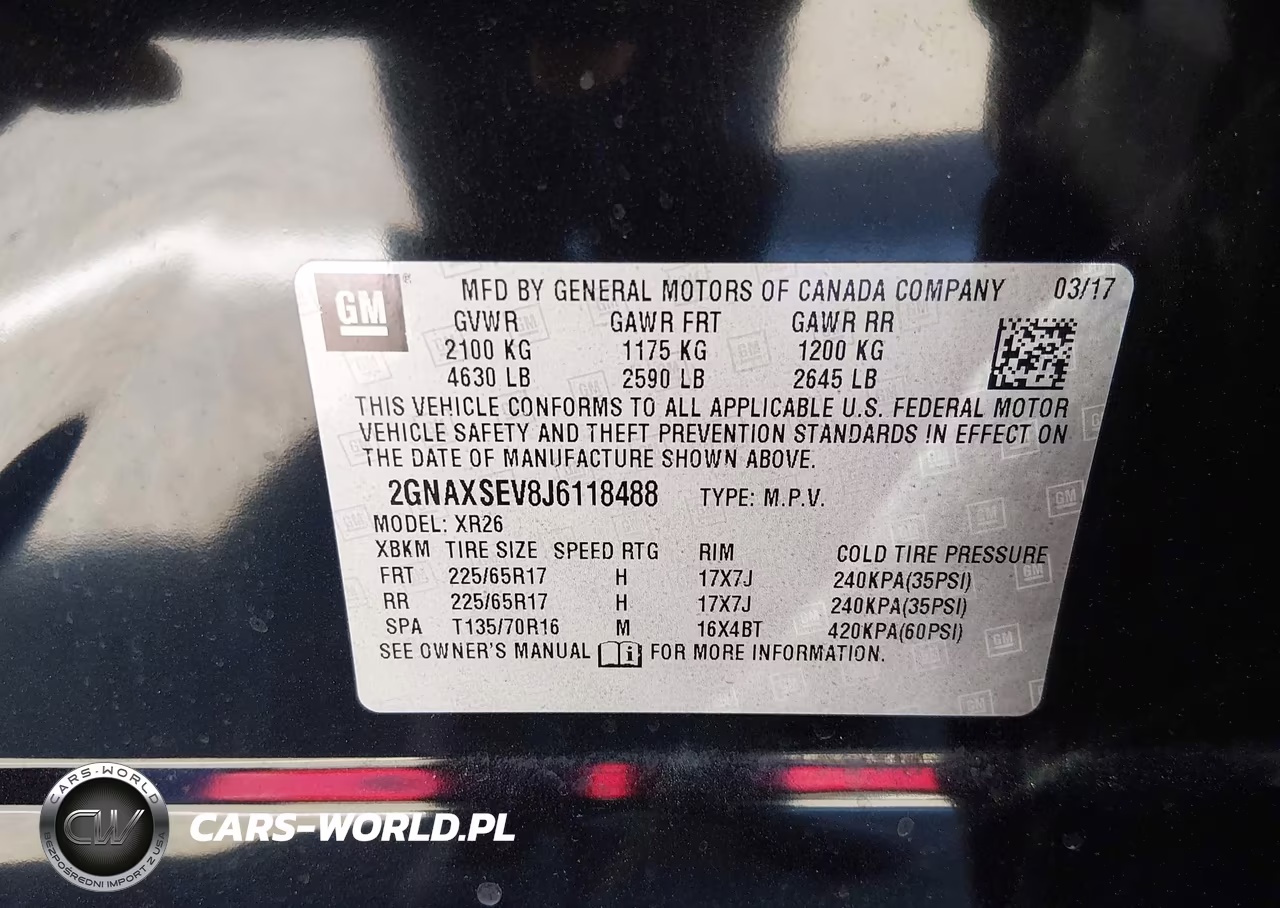 2018 Chevrolet Equinox Lt VIN:2GNAXSEV8J6118488 - 9