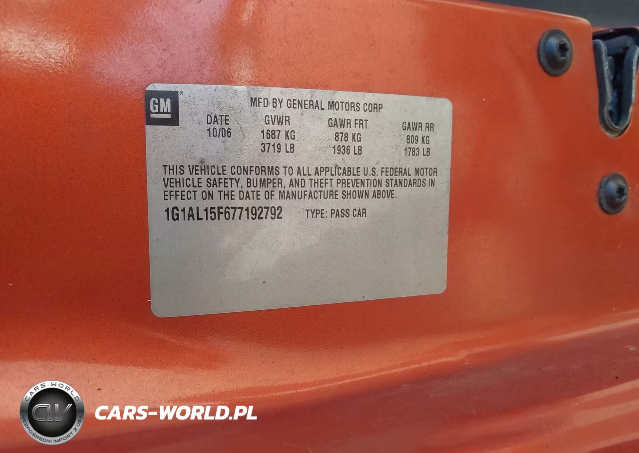 2007 Chevrolet Cobalt Lt VIN:1G1AL15F677192792 - 9