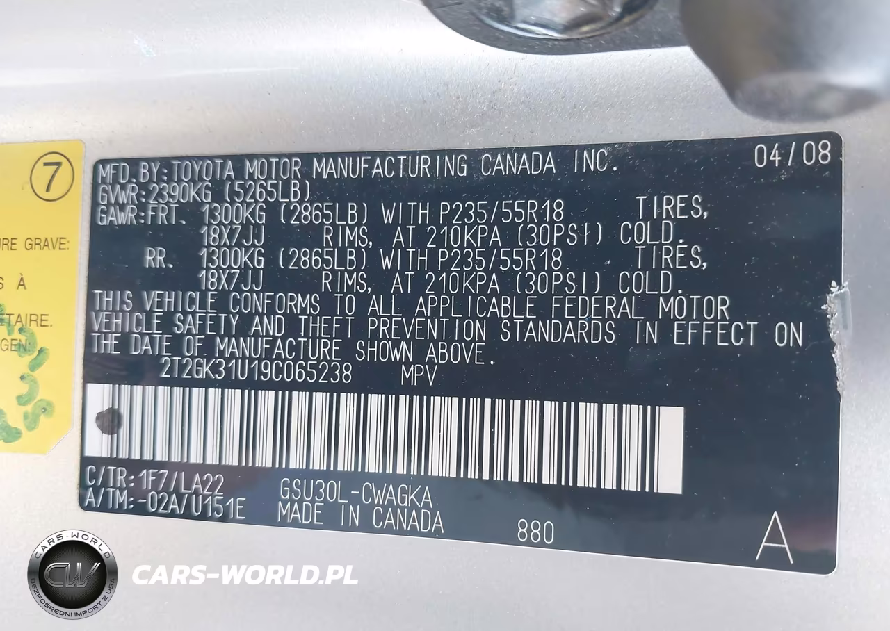 2009 Lexus Rx 350 VIN:2T2GK31U19C065238 - 9