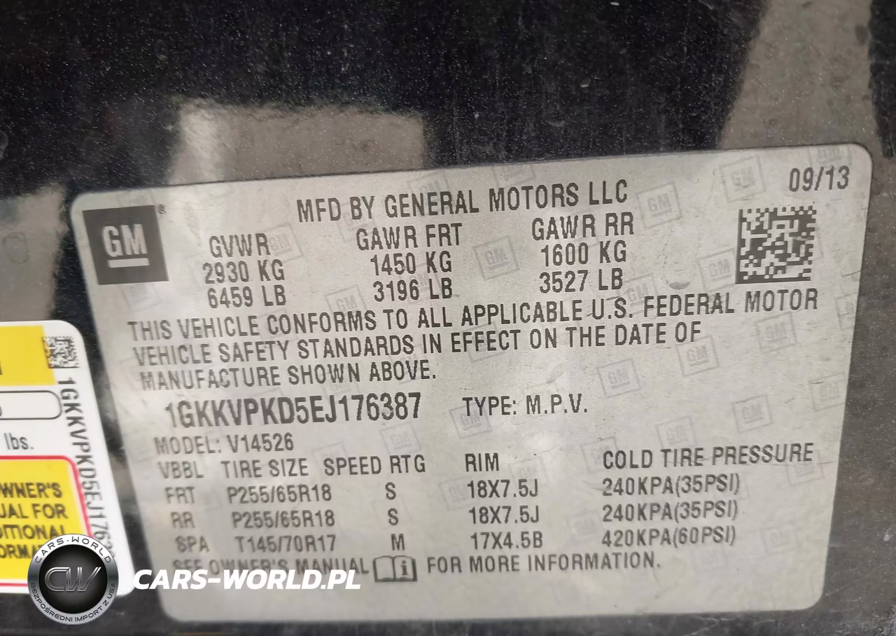 2014 GMC Acadia Sle-2 VIN:1GKKVPKD5EJ176387 - 9