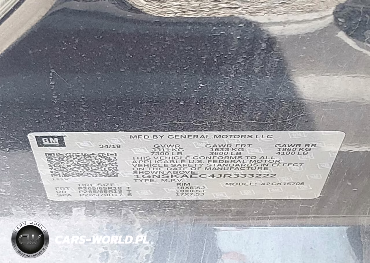 2018 Chevrolet Tahoe Ls VIN:1GNSKAEC4JR333222 - 9
