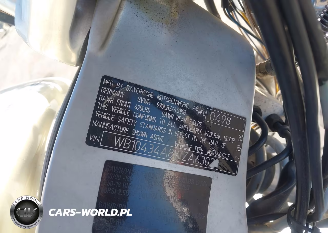 1998 BMW R1200 C VIN:WB10434A8WZA63022 - 10