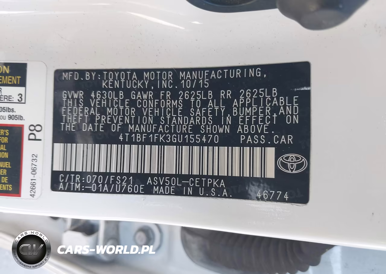 2016 Toyota Camry Se VIN:4T1BF1FK3GU155470 - 9