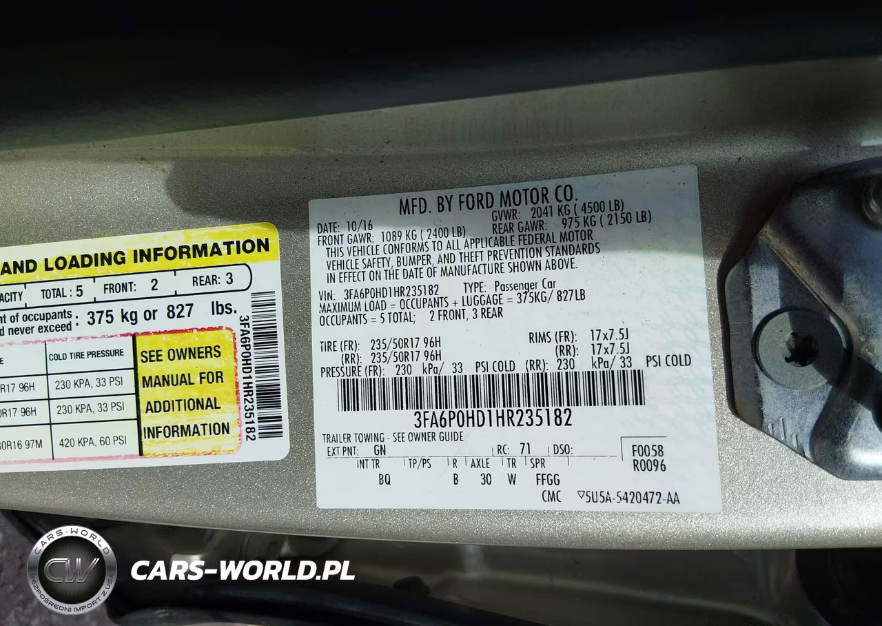 2017 Ford Fusion Se VIN:3FA6P0HD1HR235182 - 9