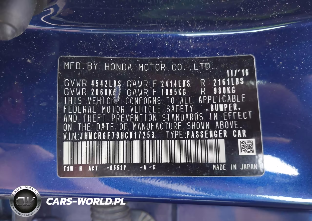 2017 Honda Accord Hybrid Touring VIN:JHMCR6F79HC017253 - 9