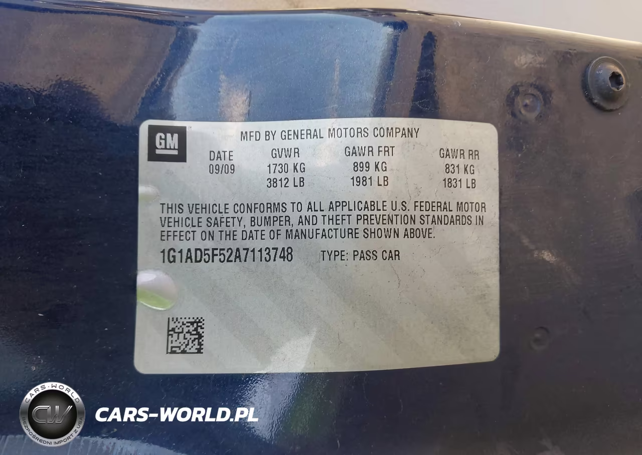 2010 Chevrolet Cobalt Lt VIN:1G1AD5F52A7113748 - 9