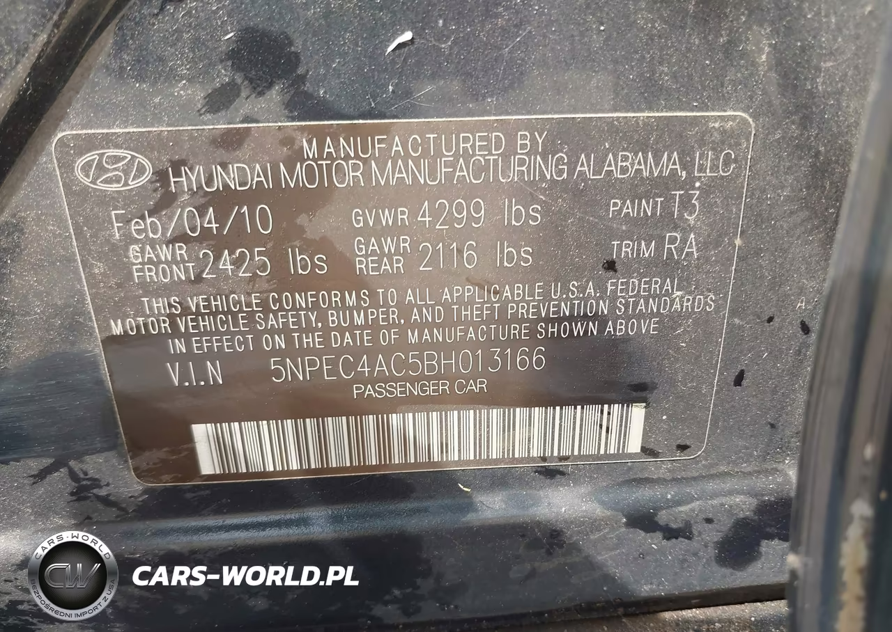 2011 Hyundai Sonata Limited VIN:5NPEC4AC5BH013166 - 9
