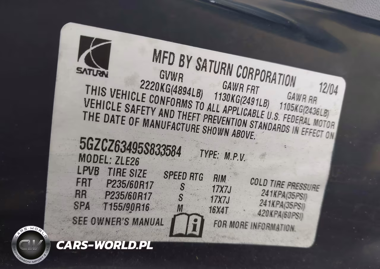 2005 Saturn Vue V6 VIN:5GZCZ63495S833584 - 9