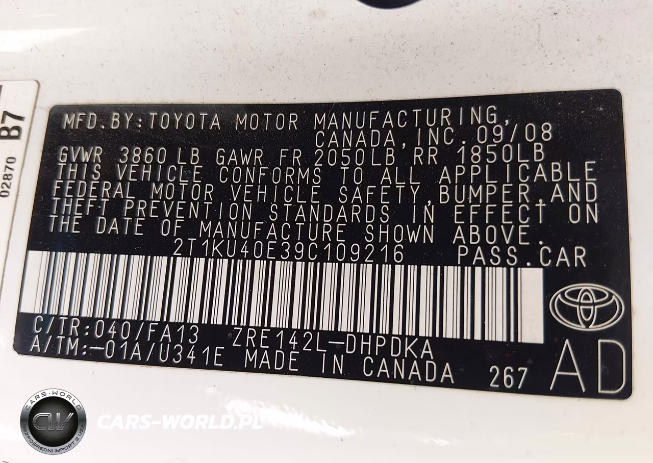 2009 Toyota Matrix VIN:2T1KU40E39C109216 - 9