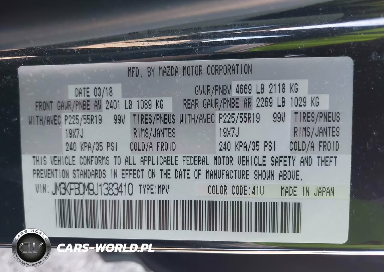 2018 Mazda Cx-5 Grand Touring VIN:JM3KFBDM9J1383410 - 9