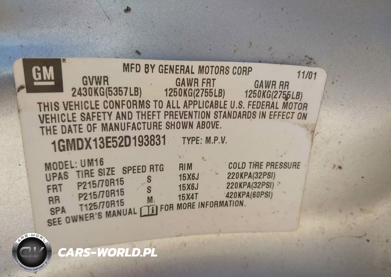2002 Pontiac Montana VIN:1GMDX13E52D193831 - 9
